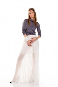 Princess skirt, white maxi skirt - Sisters Code by SBC