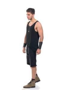 Up and down tee in black, handcrafted and ready to wear - Sisters Code by SBC
